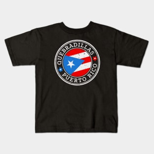 Quebradillas Puerto Rico Puerto Rican Pride Flag Kids T-Shirt